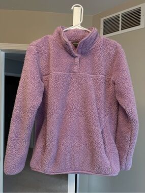 Eddie Bauer Lavender Plush Sherpa Pullover